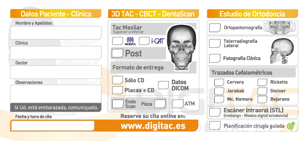 Talonarios de Digitac Dental Madrid